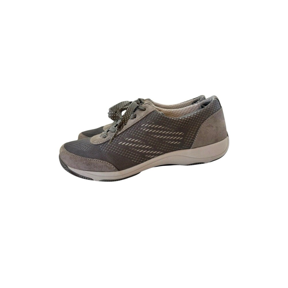 Dansko Hayes Womens EU 37 US 6.5-7 Taupe Brown Comfort Lace Up Sneaker Pre-Owned